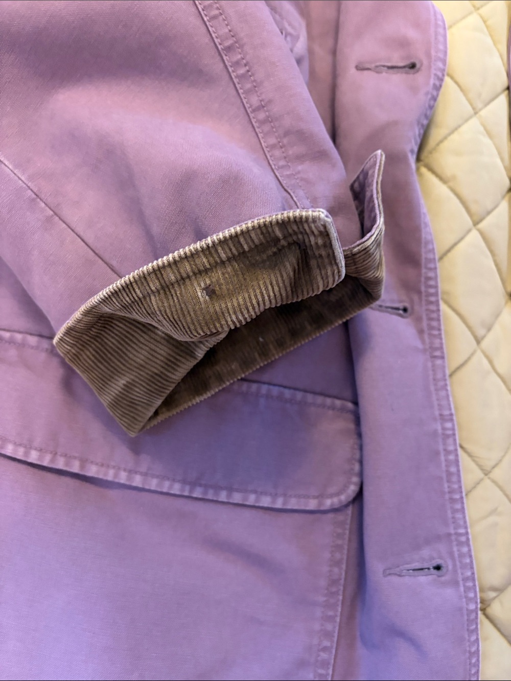 L. L. barn chore coat purple brown corduroy size XL thinsulate padded lining - Picture 4 of 8
